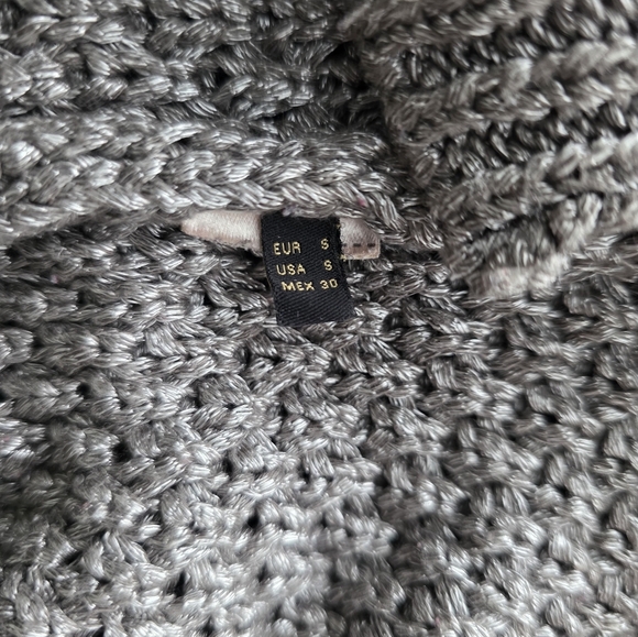 Massimo Dutti Shimmery Thread Open Knit Sweater in Grau Sz S - Picture 7 of 7